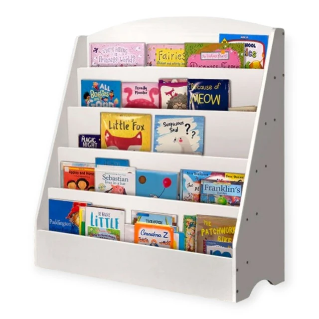 Παιδικό Ράφι GINGER HOME, Organizer με Ράφια για Βιβλία και Περιοδικά, Ξύλινο, Λευκό, 80x30x80 cm.