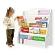 Παιδικό Ράφι GINGER HOME, Organizer με Ράφια για Βιβλία και Περιοδικά, Ξύλινο, Λευκό, 80x30x80 cm.