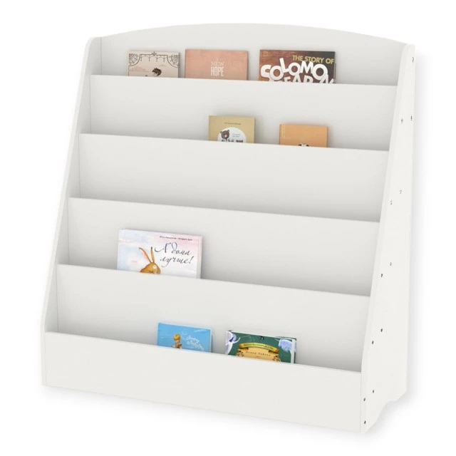 Παιδικό Ράφι GINGER HOME, Organizer με Ράφια για Βιβλία και Περιοδικά, Ξύλινο, Λευκό, 80x30x80 cm.