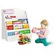 Παιδικό Ράφι GINGER HOME, Organizer με Ράφια για Βιβλία και Περιοδικά, Ξύλινο, Λευκό, 80x30x80 cm.