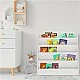 Παιδικό Ράφι GINGER HOME, Organizer με Ράφια για Βιβλία και Περιοδικά, Ξύλινο, Λευκό, 80x30x80 cm.