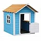 Ξύλινο Παιδικό Σπιτάκι GINGER HOME – Για Παιχνίδια Ρόλων, Αυλή και Κήπο, Μπλε, 118×138×132,5 cm
