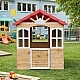 Ξύλινο παιδικό σπιτάκι εξωτερικού χώρου GINGER HOME - για αυλή και κήπο, 115×102×129 εκ.