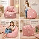 Παιδική πολυθρόνα-πουφ GINGER HOME Little Stars, 100% βαμβάκι, ροζ Barbaron με αστέρια, 55x44x55 εκ.