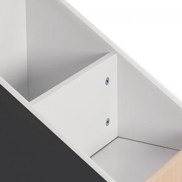 Παιδικό ντουλάπι GINGER HOME, Ράφι για παιχνίδια και βιβλία με μαύρη σανίδα γραφής, σπίτι, ξύλο
