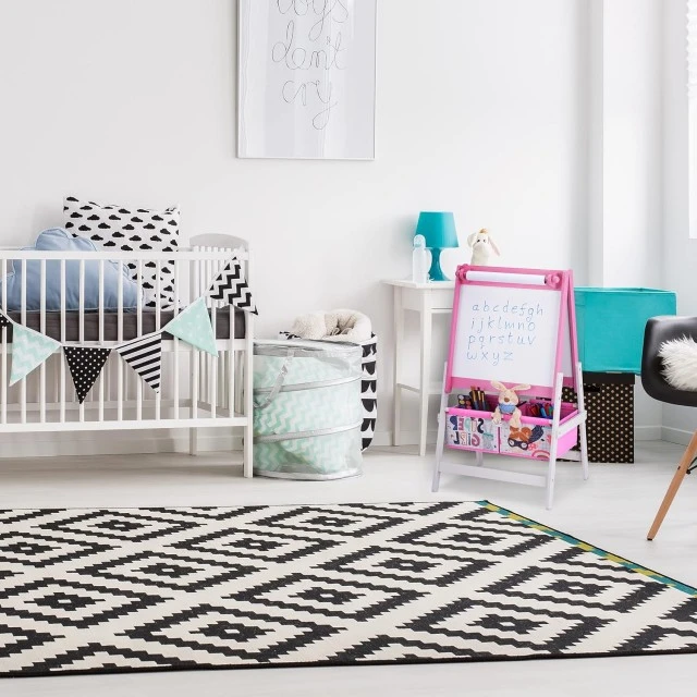 Παιδικό Σχέδιο Καβαλέτο GINGER HOME 3 σε 1 - Μαύρος πίνακας, Λευκός πίνακας, Ρολό από χαρτί, SUPER GIRL