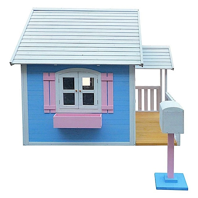 Μεγάλο Ξύλινο Παιδικό Σπίτι με Βεράντα GINGER HOME, 194x229x210 cm, για παιχνίδια και ψυχαγωγία εξωτερικού χώρου
