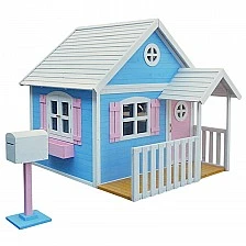 Μεγάλο Ξύλινο Παιδικό Σπίτι με Βεράντα GINGER HOME, 194x229x210 cm, για παιχνίδια και ψυχαγωγία εξωτερικού χώρου