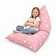 Παιδική Ξαπλώστρα Πουφ GINGER HOME Little Stars, 100% Βαμβάκι, Ροζ Barbaron με Αστέρια, 127x81x76 εκ.