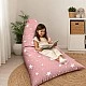 Παιδική Ξαπλώστρα Πουφ GINGER HOME Little Stars, 100% Βαμβάκι, Ροζ Barbaron με Αστέρια, 127x81x76 εκ.