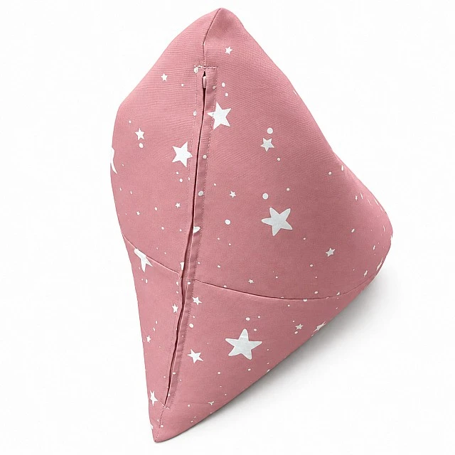 Παιδική Ξαπλώστρα Πουφ GINGER HOME Little Stars, 100% Βαμβάκι, Ροζ Barbaron με Αστέρια, 127x81x76 εκ.