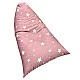Παιδική Ξαπλώστρα Πουφ GINGER HOME Little Stars, 100% Βαμβάκι, Ροζ Barbaron με Αστέρια, 127x81x76 εκ.