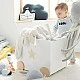 Παιδικό κουτί παιχνιδιών GINGER HOME με ρόδες και λαβή ώθησης, Ξύλινο, Λευκό, 38x45x54 cm.