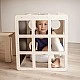 Σετ Montessori 2 σε 1 GINGER HOME, Παιδικό Τραπέζι με Καρέκλα και Κύβο Αναρρίχησης, Τραπέζι Ενεργού Παιχνιδιού, Φυσικό Ξύλο, 57x50x55 εκ.