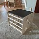 Σετ Montessori 2 σε 1 GINGER HOME, Παιδικό Τραπέζι με Καρέκλα και Κύβο Αναρρίχησης, Τραπέζι Ενεργού Παιχνιδιού, Φυσικό Ξύλο, 57x50x55 εκ.
