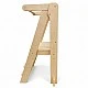 Πύργος Montessori για παιδιά GINGER HOME, Πτυσσόμενο καρεκλάκι φαγητού κουζίνας, Πύργος εκμάθησης, ασφαλής παιδική σκάλα, από μασίφ φυσικό ξύλο, 51x47x91,5 cm