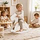 Ξύλινο Παιδικό Κουνιστό Αλογάκι GINGER HOME, Λευκό, Μασίφ Ξύλο, 70x20x47 εκ., Παιχνίδι Montessori
