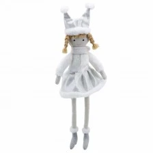 Κούκλα Wilberry Rag με όμορφα ρούχα και καπέλο 32 cm.