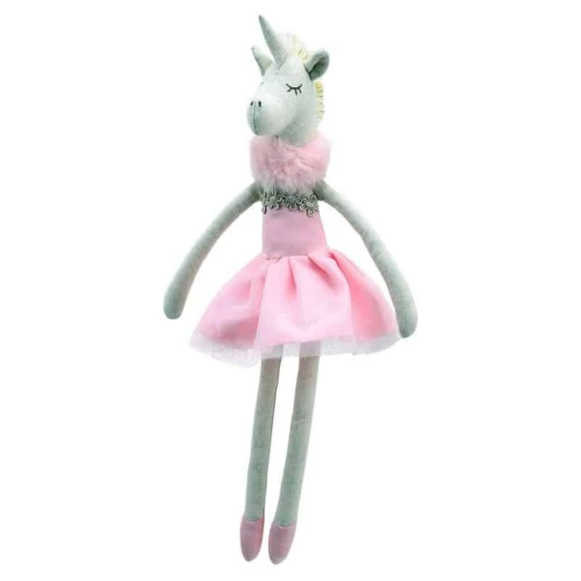 Κούκλα Wilberry Rag Unicorn σε ροζ χρώμα 30 cm.