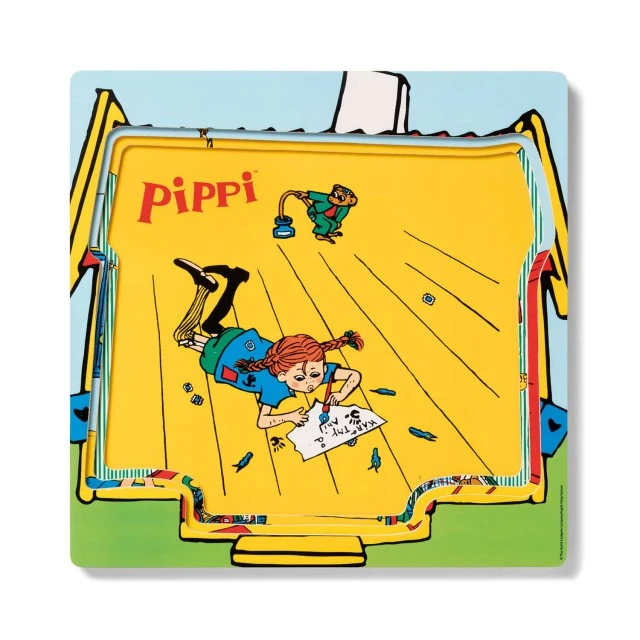 Ξύλινο παζλ τριών στρώσεων Pippi Longstocking 12 τεμαχίων