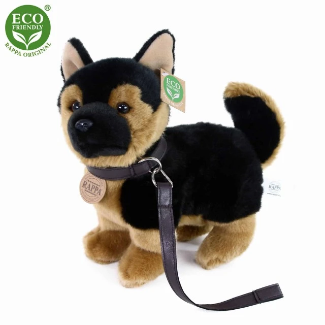 Λούτρινο Dog German Shepherd με λουρί όρθιο 23 cm.