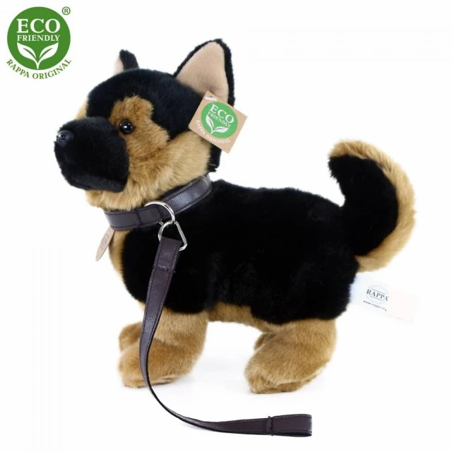 Λούτρινο Dog German Shepherd με λουρί όρθιο 23 cm.
