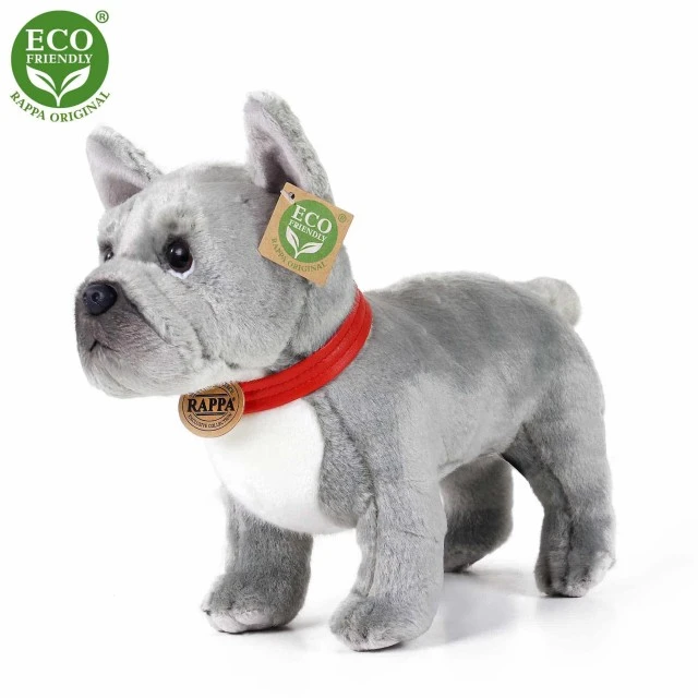 Λούτρινο Dog French Bulldog γκρι όρθιο 30 cm.