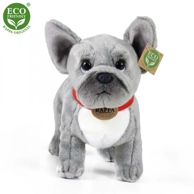 Λούτρινο Dog French Bulldog γκρι όρθιο 30 cm.