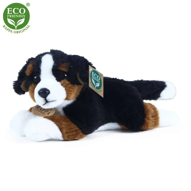 Λούτρινο σκυλί Bernese Mountain Dog ξαπλωμένος 23 cm.