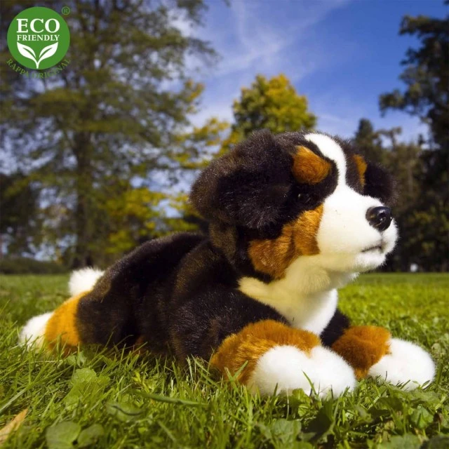Λούτρινο σκυλί Bernese Mountain Dog ξαπλωμένος 23 cm.