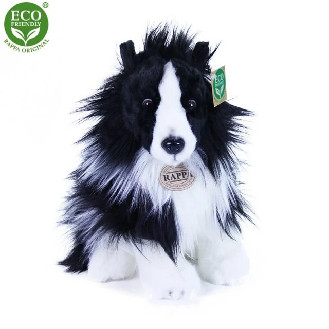 Λούτρινο Dog Border Collie κάθεται 30 cm.