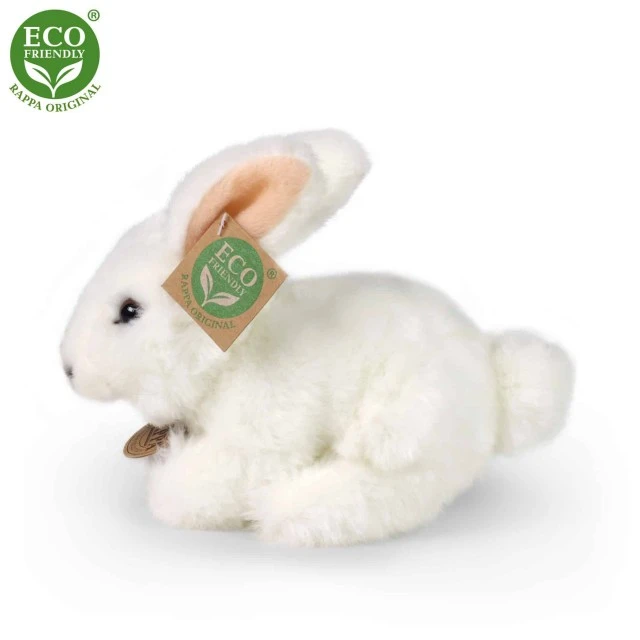 Λούτρινο Λευκό Λαγουδάκι 16 εκ.
