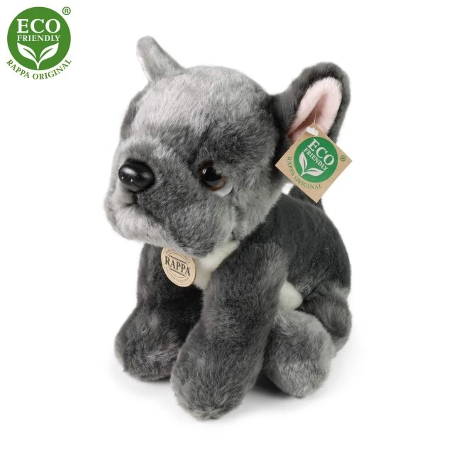Λούτρινο Dog Grey French Bulldog κάθισμα 26 cm.