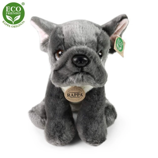Λούτρινο Dog Grey French Bulldog κάθισμα 26 cm.