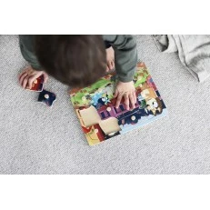 Ξύλινο παζλ με χερούλια Bluey 12 τεμαχίων