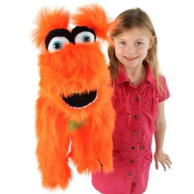 Θεατρική μαριονέτα Orange Monster με ήχο