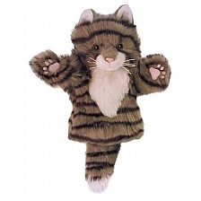 Κούκλα γαντόκουκλα για κουκλοθέατρο γκρι γάτα