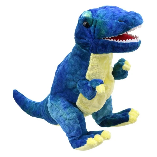Μαριονέτα για το θέατρο Dinosaur T-rex μπλε 35 cm.
