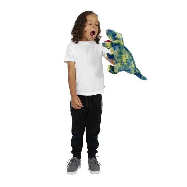 Μαριονέτα για το θέατρο Dinosaur T-rex μπλε 35 cm.