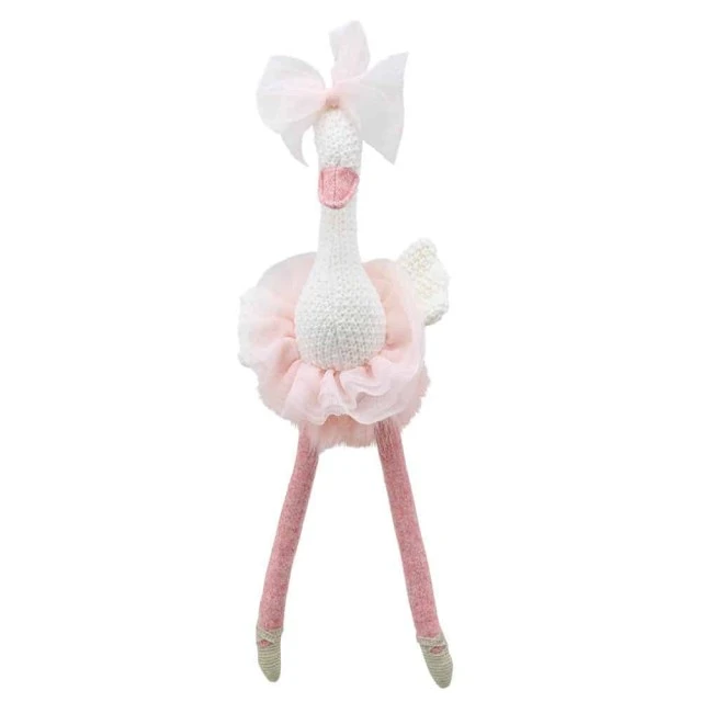 Κούκλα Wilberry Rag Swan σε ροζ χρώμα 30 cm.