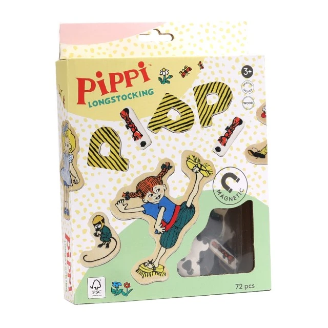 Σετ μαγνητικά γράμματα και φιγούρες Pippi Longstocking