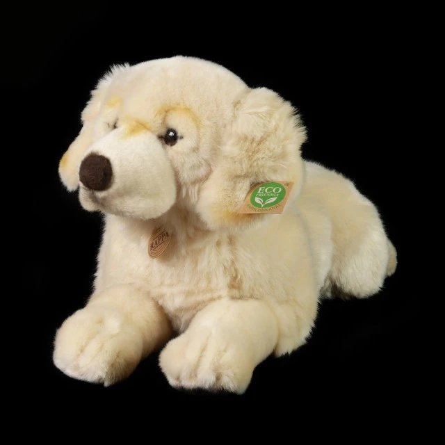 Μεγάλο βελούδινο Golden Retriever 60 cm. ξαπλομένος