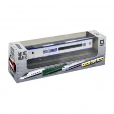 Μεταλλική ατμομηχανή λευκή 15 cm.