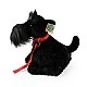 Λούτρινο Schnauzer που κάθεται σε λουρί 30 cm.