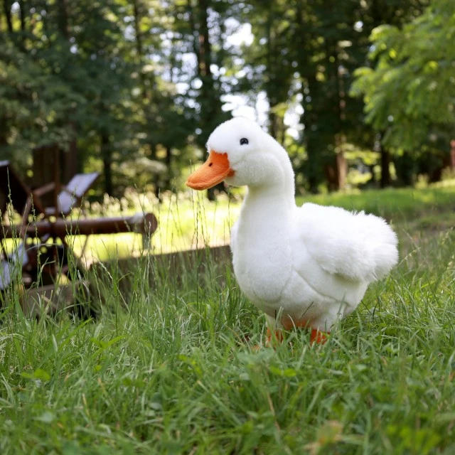 Λούτρινη χήνα λευκή 33 εκ. Σειρά Eco friends