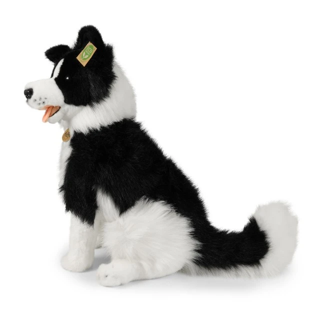 Οικολογικό λούτρινο παιχνίδι Border Collie με κάθισμα 40 εκ.