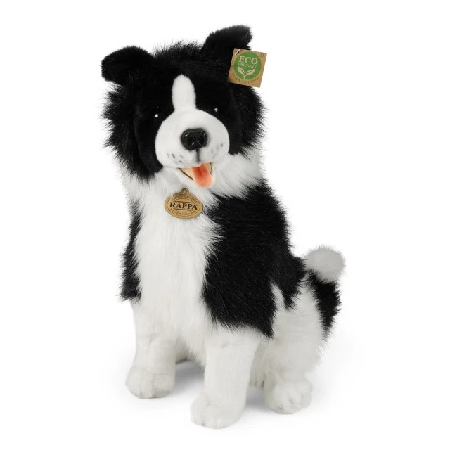 Οικολογικό λούτρινο παιχνίδι Border Collie με κάθισμα 40 εκ.