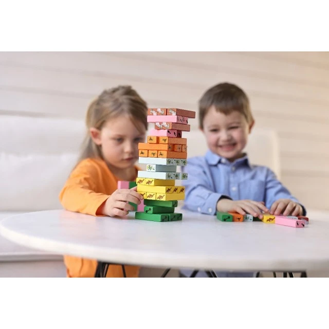 Ξύλινο παιχνίδι Jenga με την Πίπη Φακιδομύτη