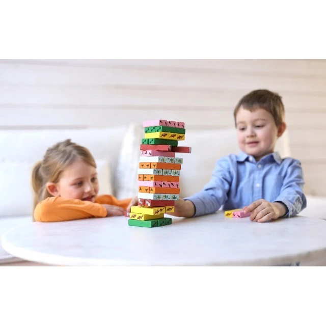 Ξύλινο παιχνίδι Jenga με την Πίπη Φακιδομύτη