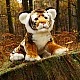 Λούτρινο Tiger 45 εκ. ξαπλωμένο σε σχήμα Eco Friends